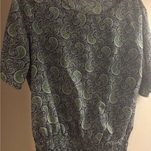 Green Paisley Blouse